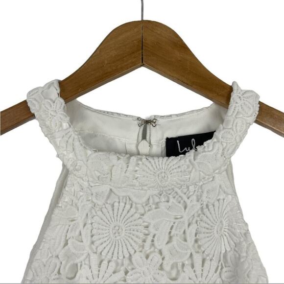 Lulus Love Poem Ivory Lace Mini Party Dress XS Lulus Love Poem Ivory Lace Mini Party Dress XS
